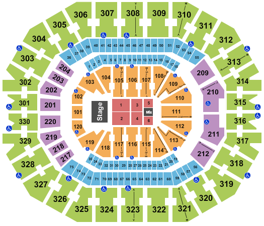 KFC Yum! Center Journey Seating Chart